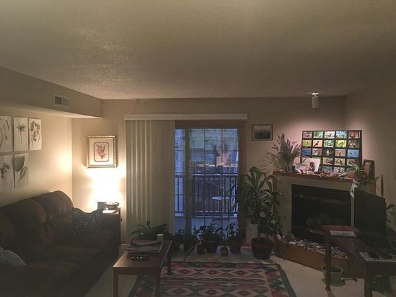 living room with deck