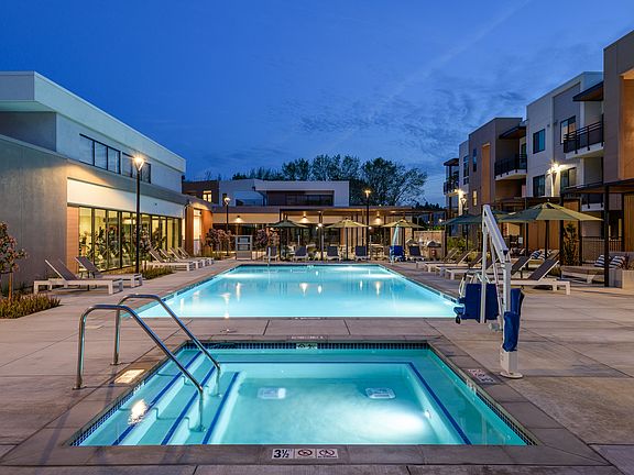 SGII Pool Area at twilight