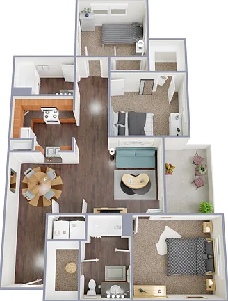 3 Bedroom Floorplan 3 Bedroom Floorplan