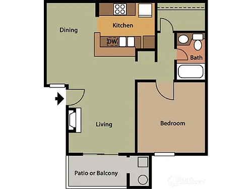 Floor plan One Bedroom