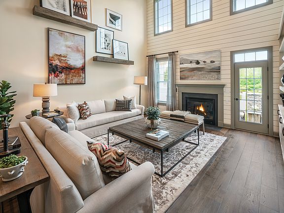 Great room with fireplace