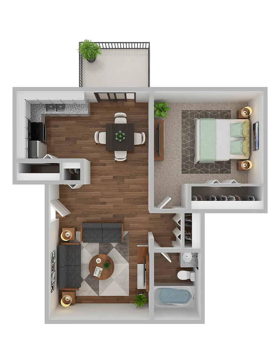 Floor plan 1 Bedroom