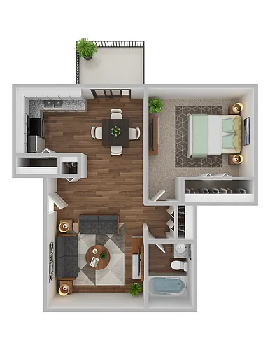 Floor plan 1 Bedroom