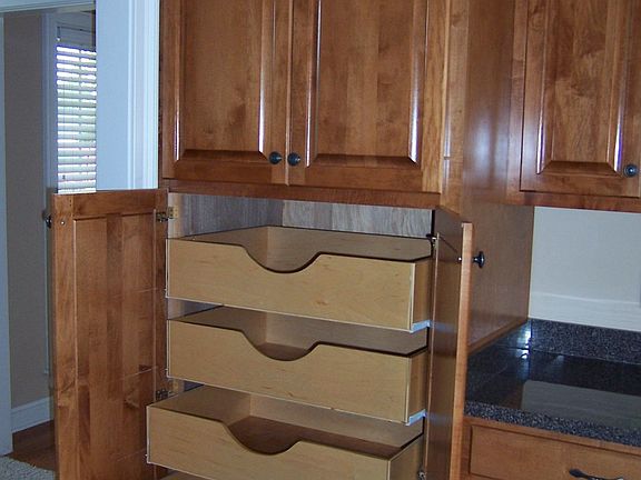 Slide out drawers in pantry