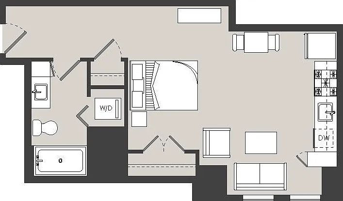 The Ludlow - S2 - 1 Beds - 1 Baths - 522 Sq. ft.