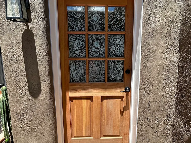 Hand painted casita door
