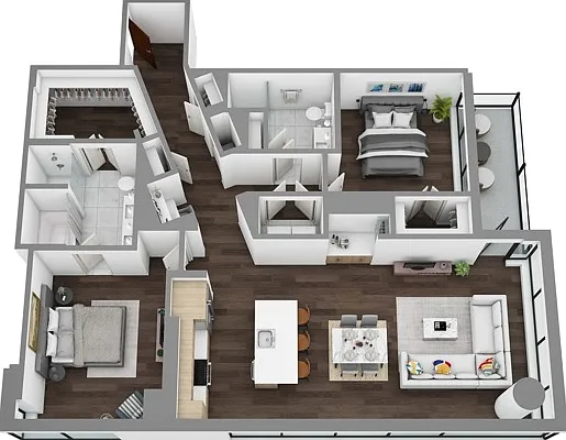 Floor Plan R - 3D Floor Plan R - 3D