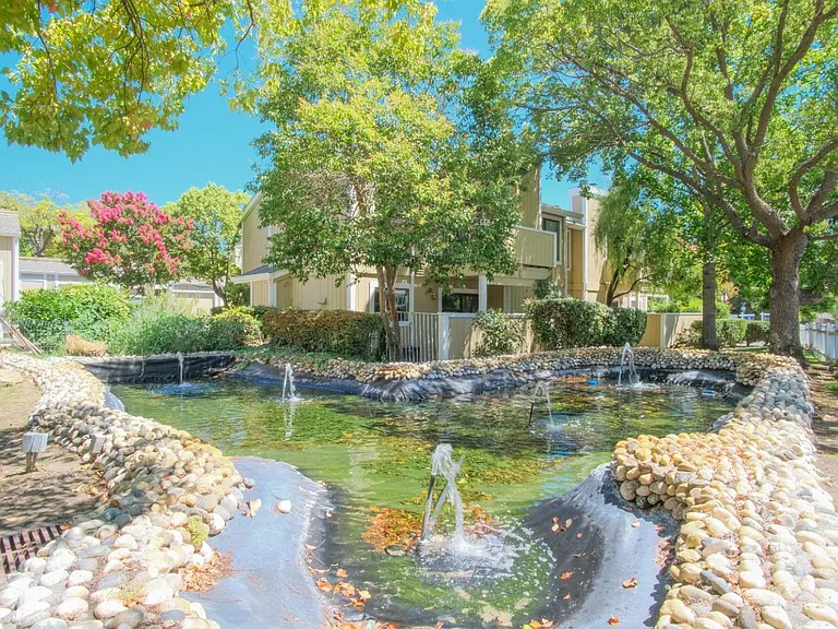 Nice water fall feature by unit