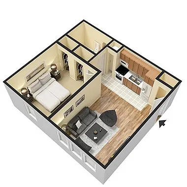 Floor plan 1 Bedroom Junior - K Style