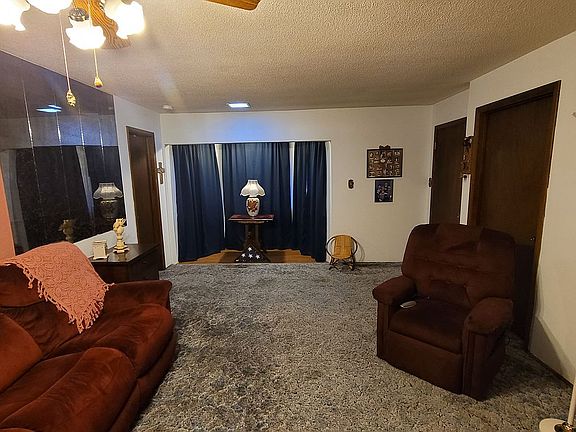 Living room with bay window