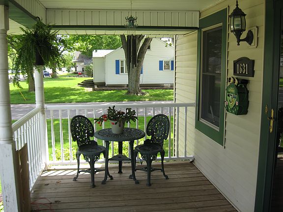 Front porch looking east