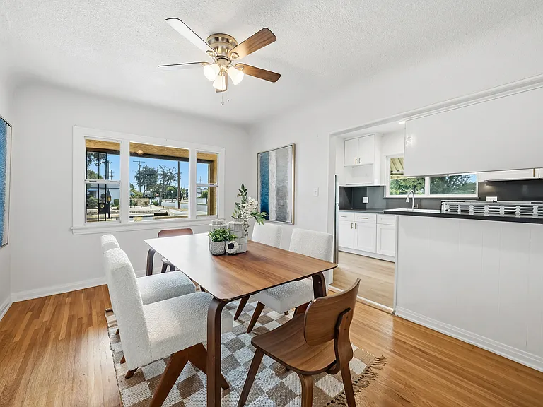Dining room and kitchen