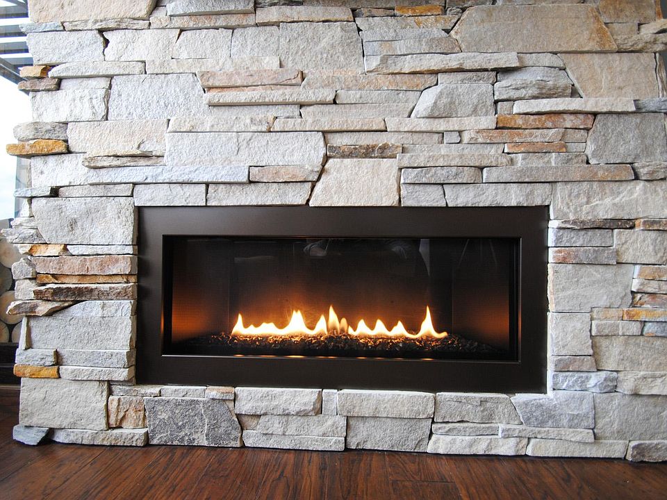 Fireplace in Sunroom