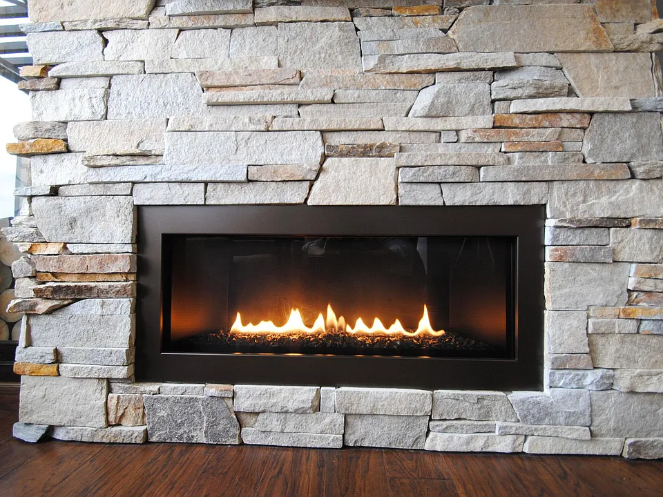 Fireplace in Sunroom