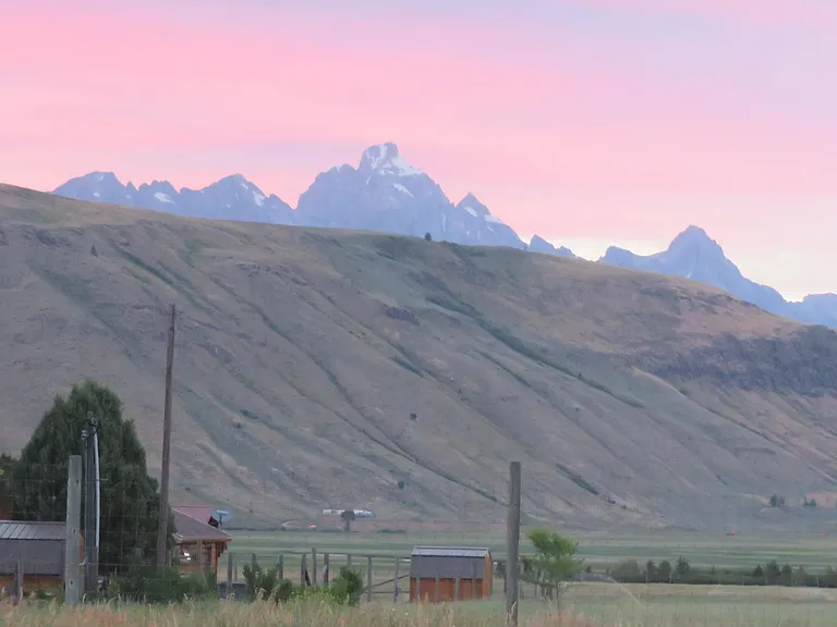 Sunset over the Tetons.