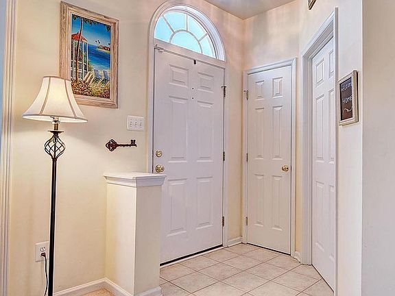Foyer with 2 large closets; 1 with walk in closet