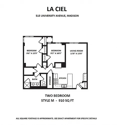 Floor plan Two Bedroom M