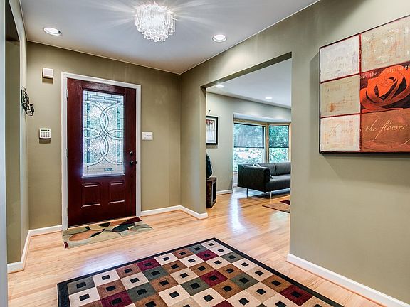 Spacious entrance with new front door