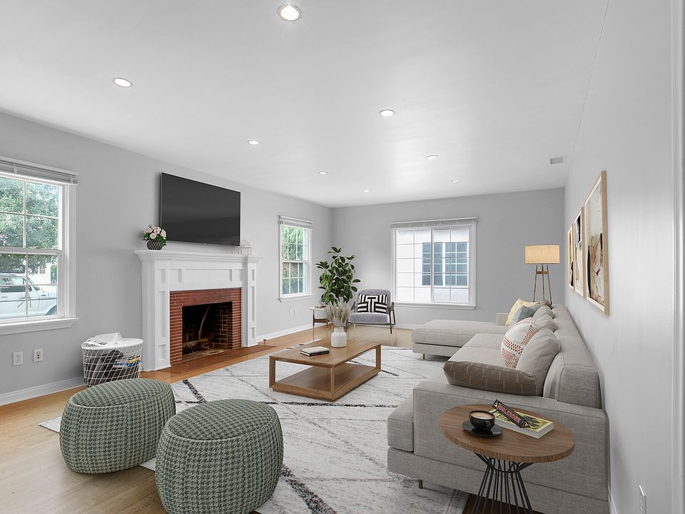 Living Room with original oak floors