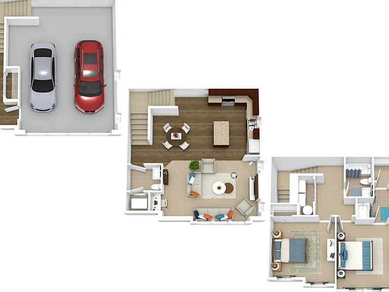 B1 2 Bedroom 2.5 Bath w/ 2 Car Garage B1 2 Bedroom 2.5 Bath w/ 2 Car Garage