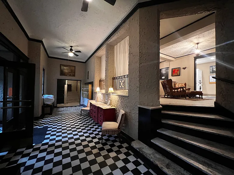 View of lower and upper lobbies.