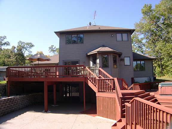 Back view of decks