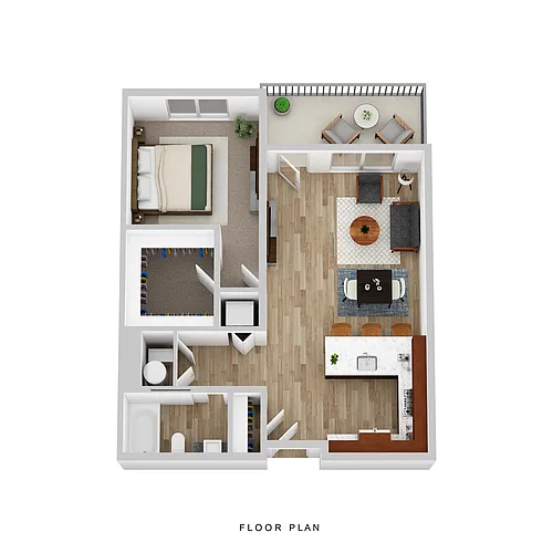 Floor plan One Bedroom A