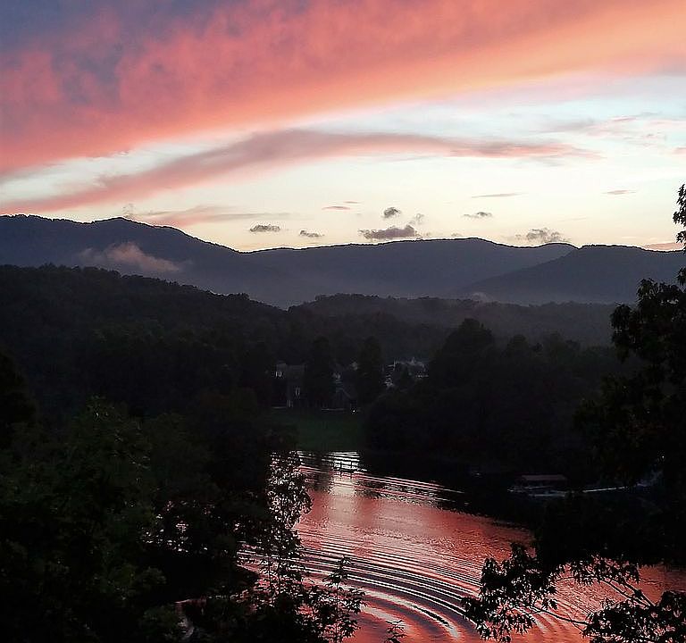 back deck view sunset