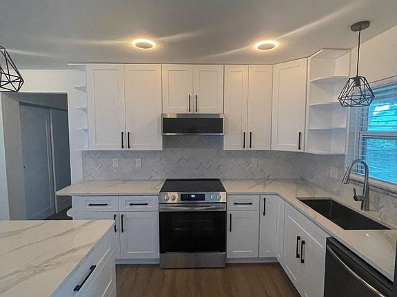 Kitchen View from Outside Slider Doors