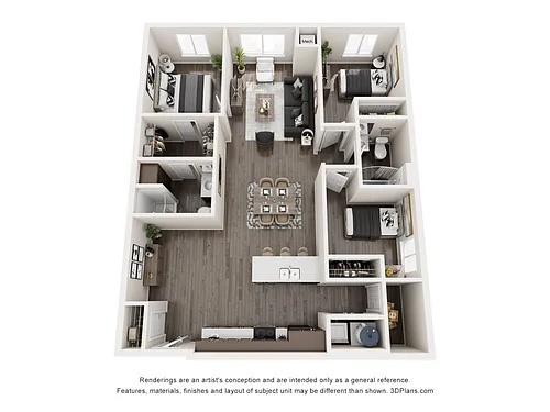 Floor plan 3 bedroom 2 bathroom