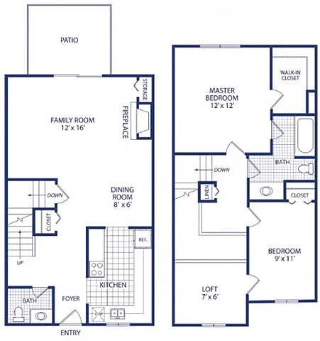 Floor plan Two Bedroom
