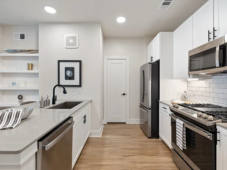 Kitchen with Gas Range Stove