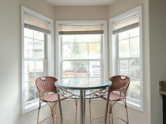 Charming breakfast area with bay window