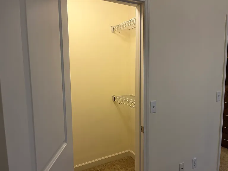 Customized closets in main bedroom