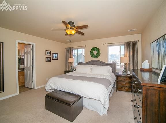 Master bedroom with 5-piece bath and walk-in closet