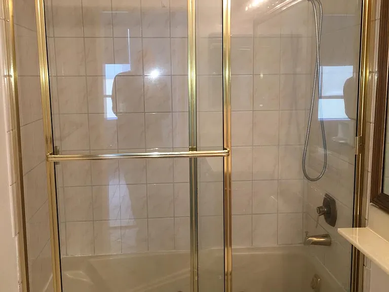 bathroom and tub