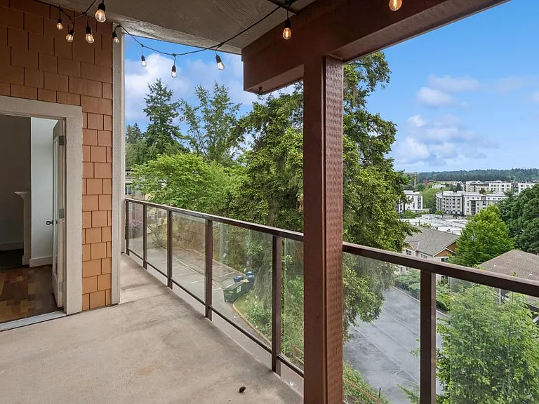 Balcony w/ view of city