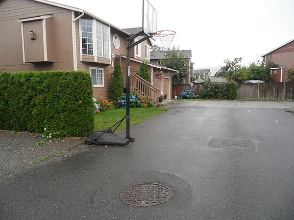 Located at the end of a private driveway.