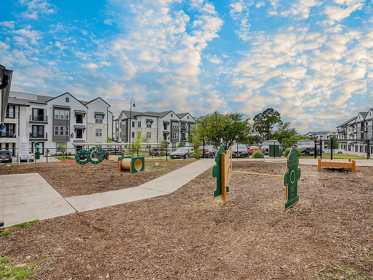 Our furry residents love our enclosed pet park.