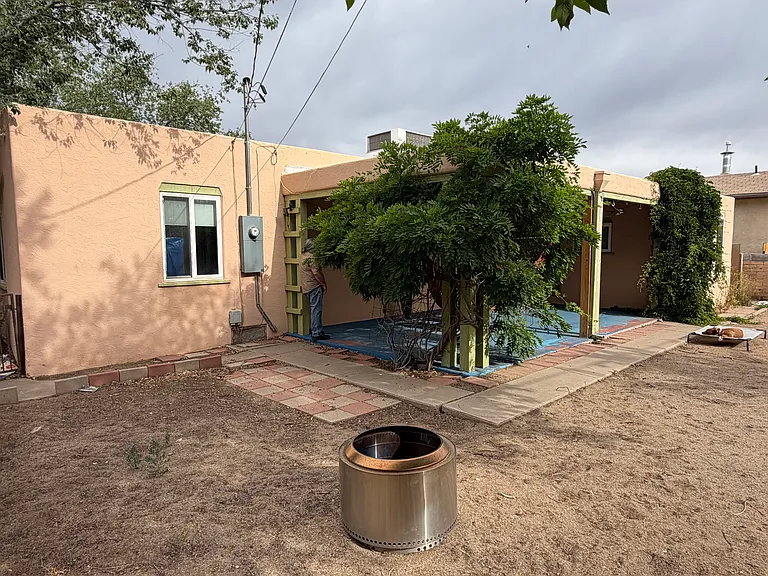 Backyard, house has upgraded electrical service