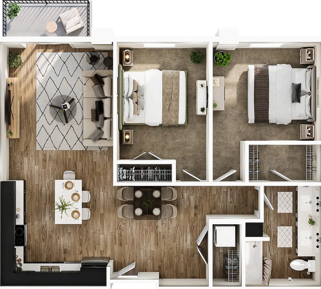 The Sawyer - 2 Bedroom / 1 Bathroom — Photo 2