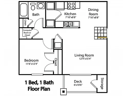 Floor plan 1X1