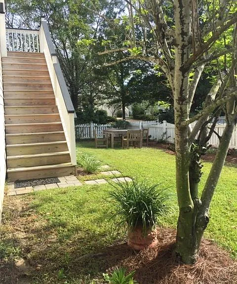 Private yard for guesthouse is maintained weekly by professional yard service.