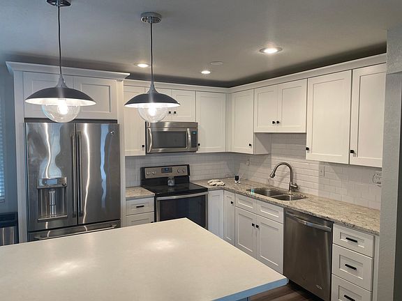 Newly remodeled kitchen - with GE Cafe Refrigerator that even serves hot water!