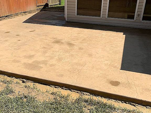 500 sf stamped concrete pad