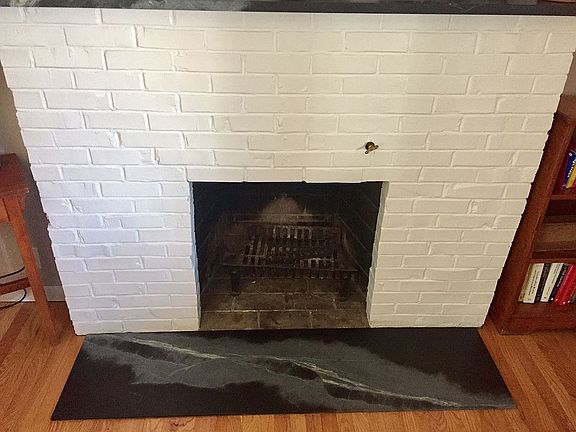 Soapstone mantle and hearth