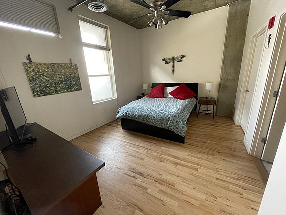 Bedroom with Queen Ikea Bed and Matress