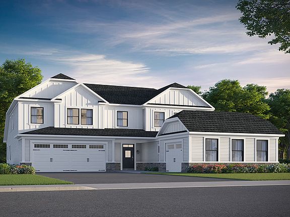 Elevation 4 of the Winthrop a home design at Lakeside at Trappe by Brookfield Residential