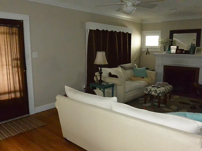 Living room and front door.
