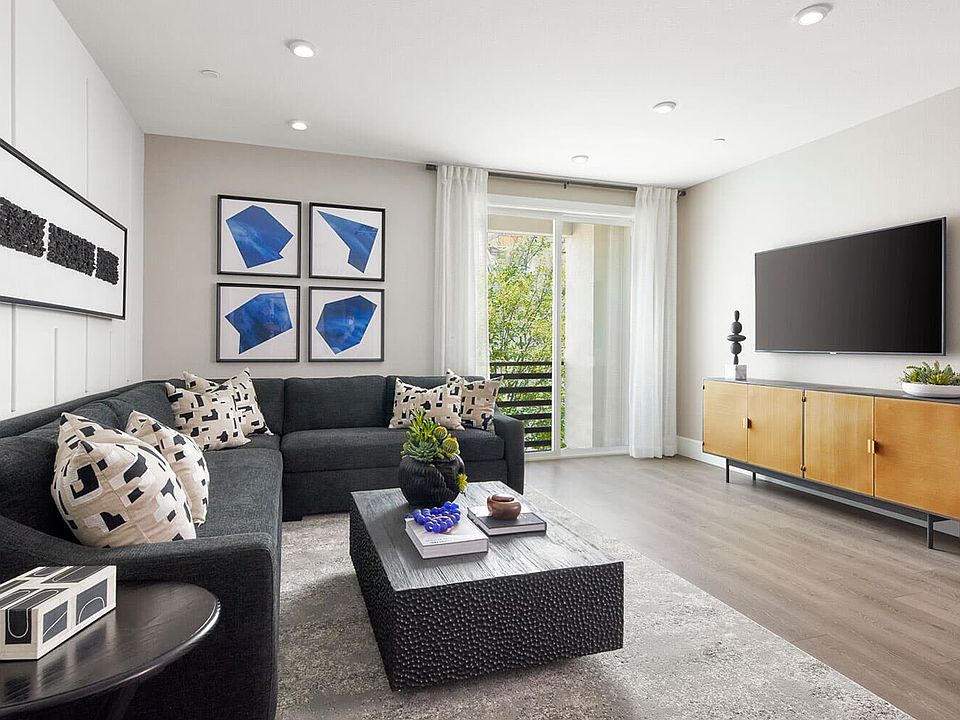 Great room in Residence Four at Broadway at Boulevard in Dublin, CA by Brookfield Residential